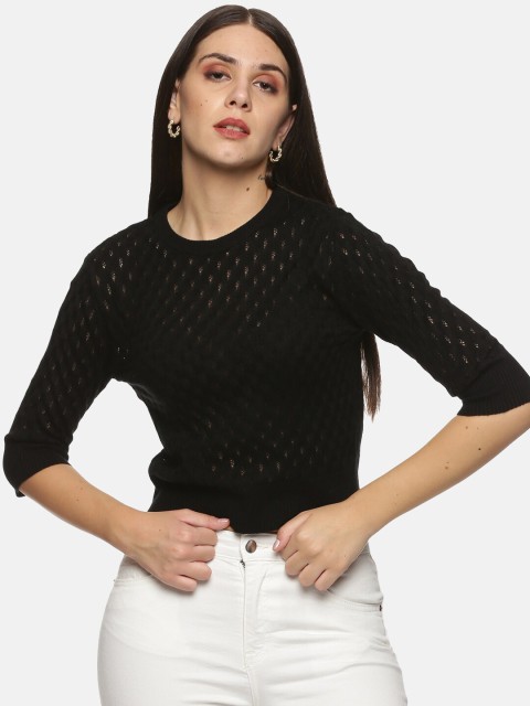 

ISU Black Self Design Acrylic Top