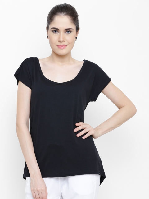 

SATVA Women Black Styled Back Top