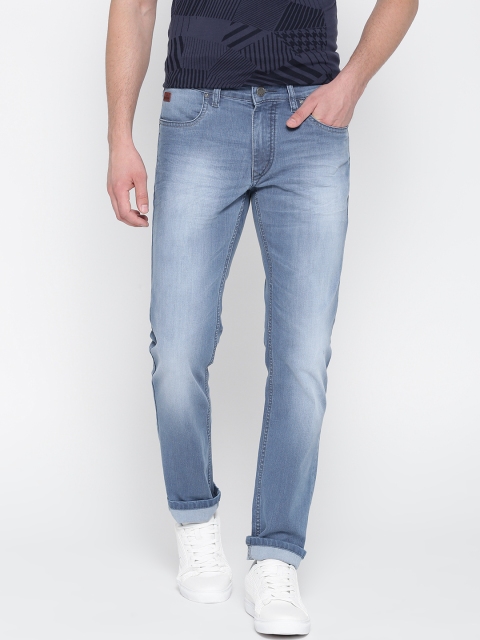 

WROGN Men Blue Slim Fit Mid-Rise Clean Look Stretchable Jeans