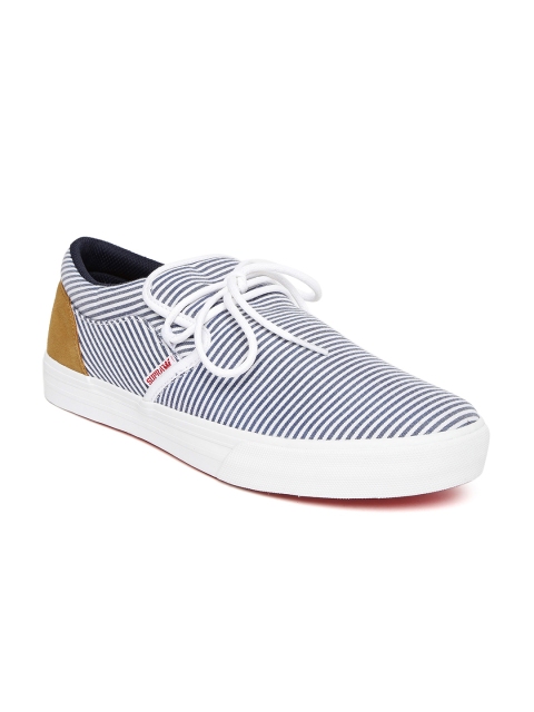 

Supra Men Blue & White Striped CUBA Skate Shoes