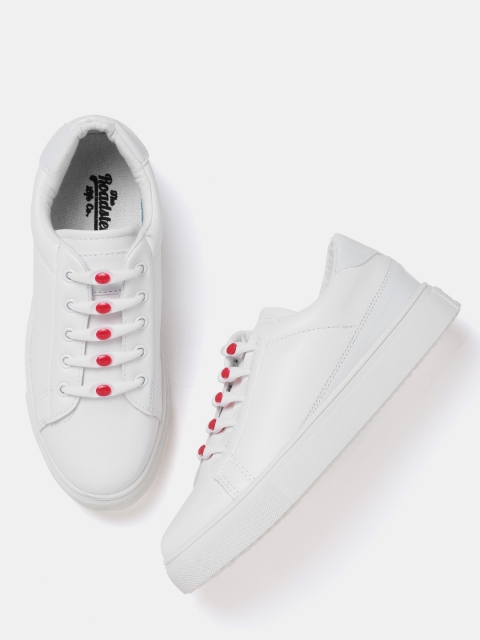 

Roadster Women White Slip-On Sneakers