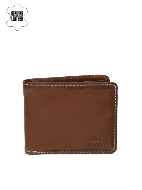 

Levis Men Tan Solid Two Fold Genuine Leather Wallet