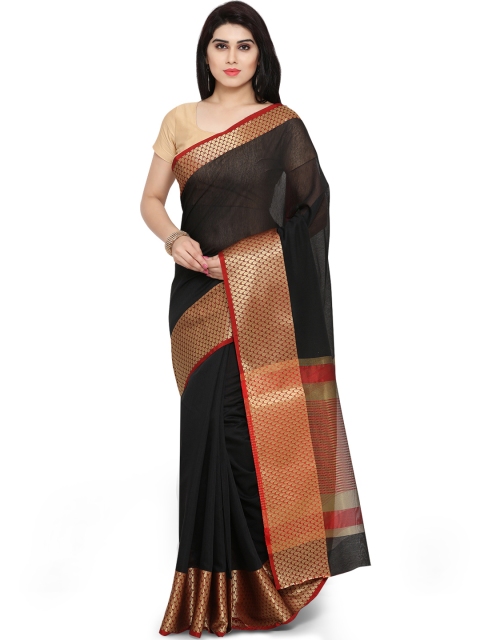 

Saree mall Black Solid Art Silk Saree