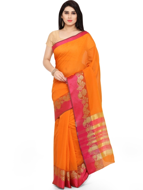 

Saree mall Orange Art Silk Solid Saree