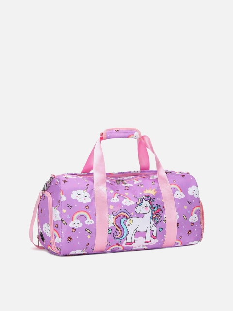 

Little Surprise Box LLP Unisex Kids Purple & Pink Duffle Backpack Bag with Shoe Pocket