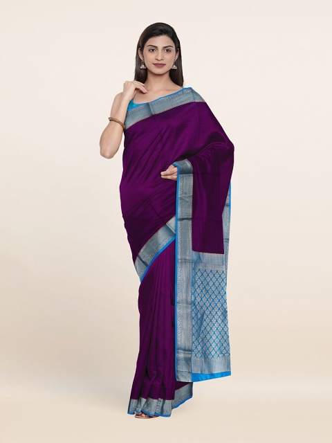

Pothys Purple & Blue Pure Silk Saree