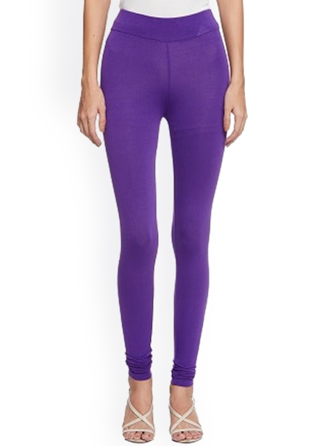 

UNMADE Women Purple Solid Ankle-Length Leggings
