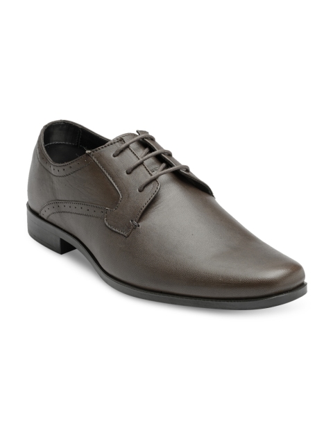 

Franco Leone Men Coffee Brown Leather Formal Shoes