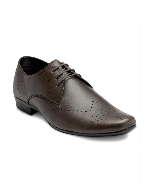 

Franco Leone Men Brown Leather Formal Shoes