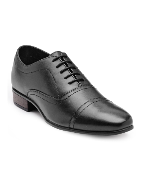 

Franco Leone Men Black Leather Formal Shoes