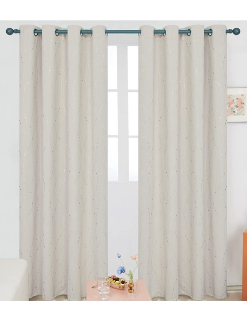 

URBAN SPACE Black Out Door Curtain, Beige