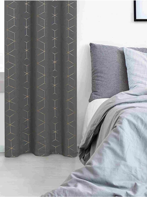 

URBAN SPACE Black Out Door Curtain, Grey