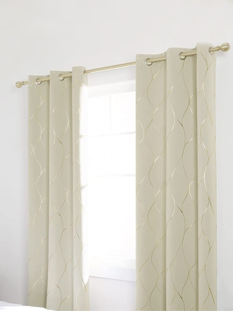 

URBAN SPACE Black Out Door Curtain, Beige