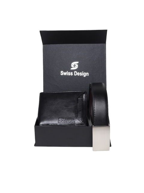 

Swiss Design Black Solid Accessory Gift Set