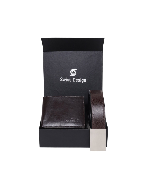 

Swiss Design Unisex Brown Accessory Gift Set