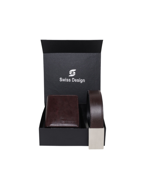 

Swiss Design Unisex Brown Accessory Gift Set