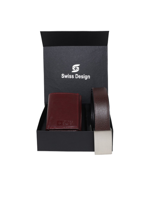 

Swiss Design Unisex Brown Accessory Gift Set