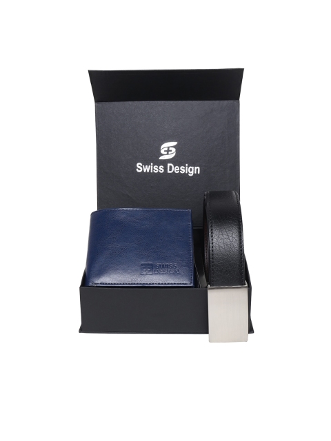 

Swiss Design Blue Solid Accessory Gift Set
