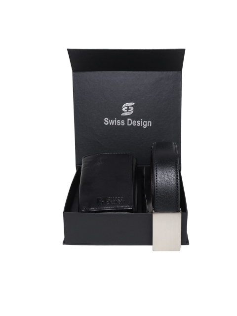 

Swiss Design Unisex Black Accessory Gift Set