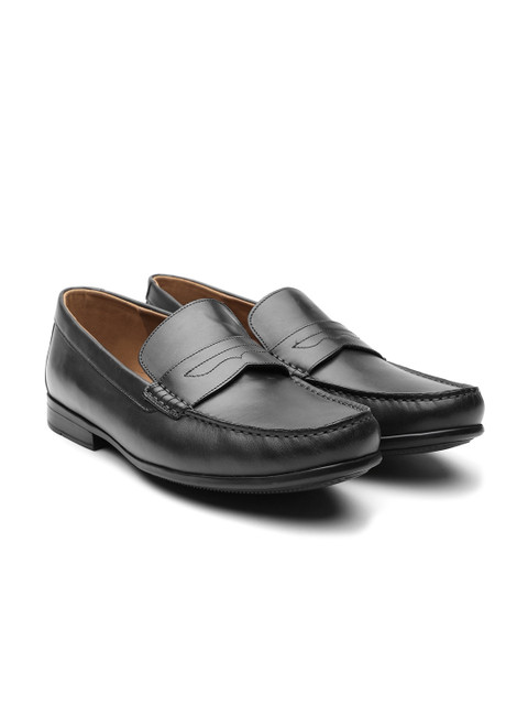 

Clarks Men Black Leather Loafers