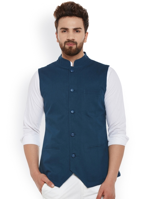 

Hypernation Teal Blue Nehru Jacket