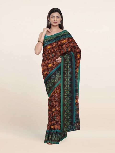 

Pothys Black & Blue Printed Saree