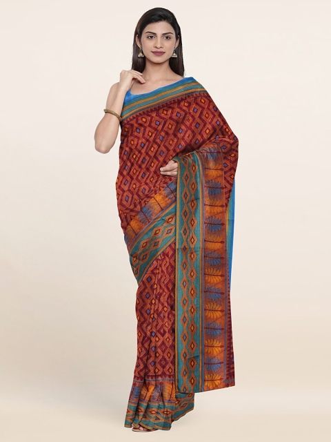 

Pothys Purple & Blue Zari Saree