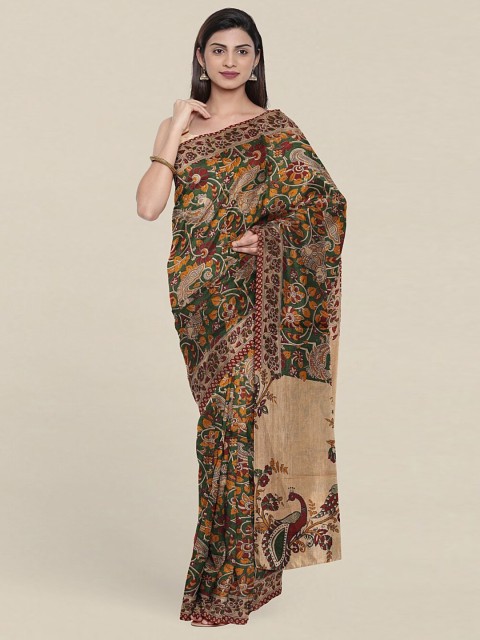 

Pothys Green & Orange Ethnic Motifs Pure Cotton Saree