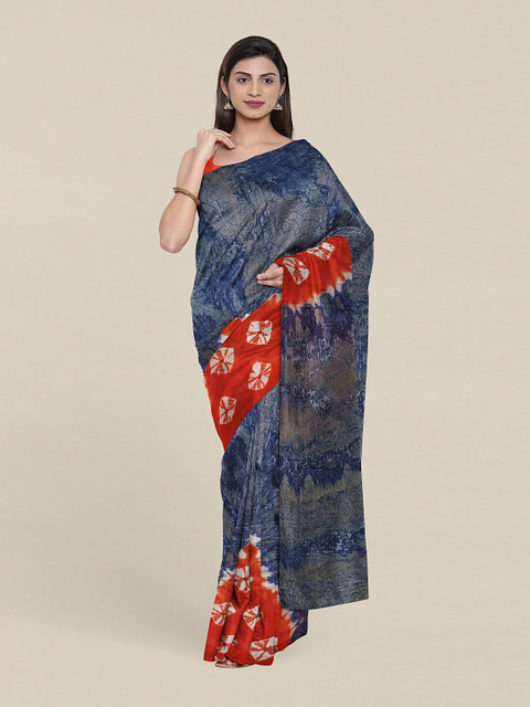 

Pothys Blue & Red Pure Cotton Saree