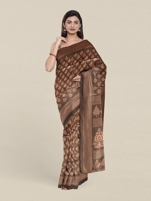 

Pothys Grey & Beige Printed Cotton Blend Saree