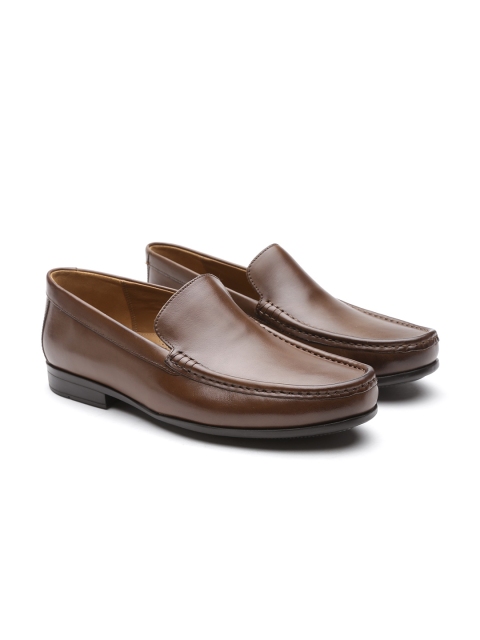 

Clarks Men Brown Leather Semiformal Slip-Ons