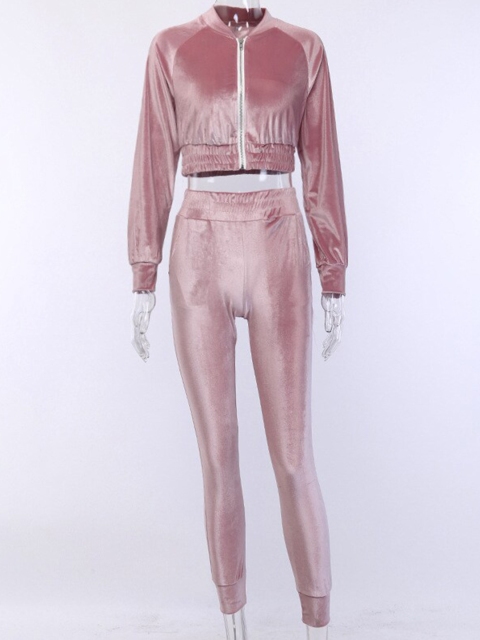 

La Aimee Women Pink Top with Leggings