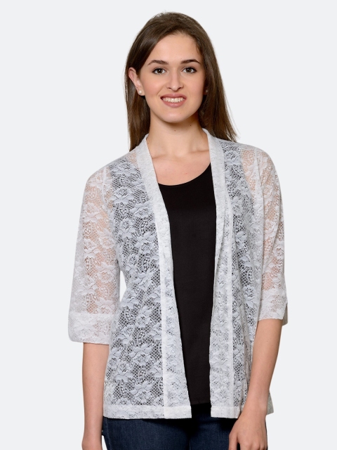 

PATRORNA Black Print Top with Shrug