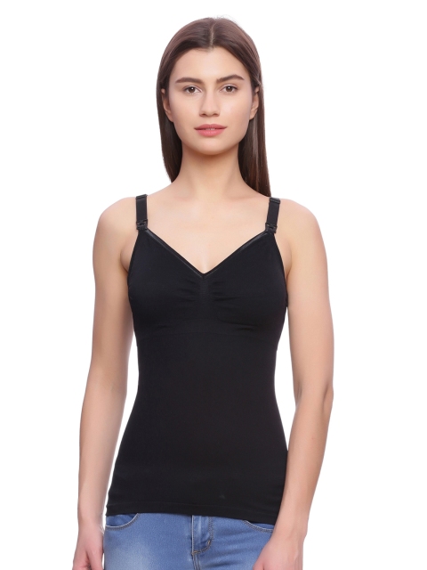 

Zivame Black Seamless Camisole with Removable Cookie-Skin ZI00CAMI1B