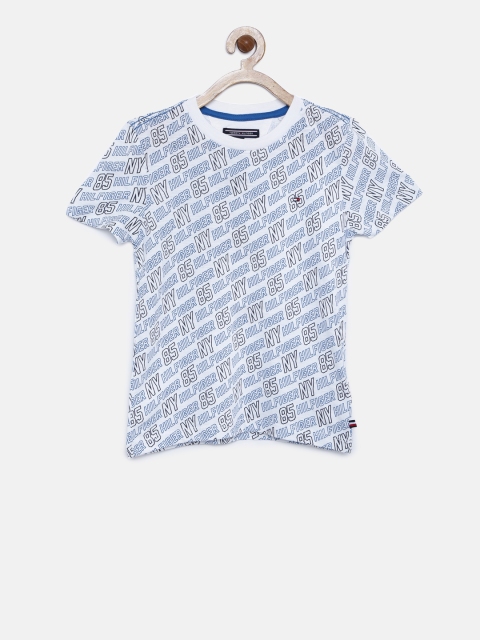 

Tommy Hilfiger Boys White Printed Round Neck T-shirt