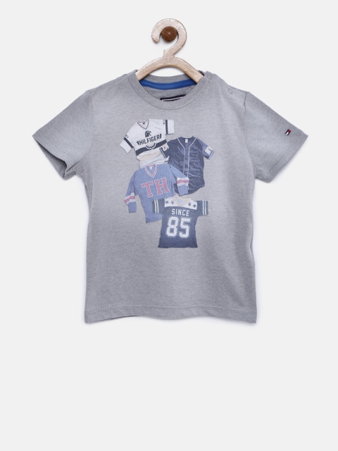 

Tommy Hilfiger Boys Grey Printed Round Neck T-shirt