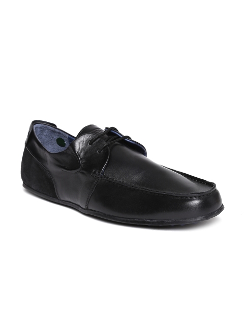 

Woodland Men Black Leather Derbys