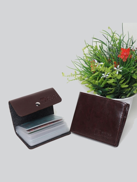 

Swiss Design Brown Solid Leather Accessory Gift Set SD-Accessory Gift Set -58-Brown