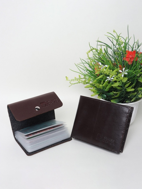 

Swiss Design Brown Patterned Leather Accessory Gift Set SD-Accessory Gift Set -56-Brown