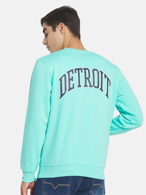 

Octave Men Turquoise Blue Printed Sweatshirt