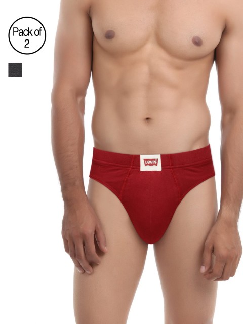 

Levis Men Pack of 2 Comfort Briefs 200SF, Red