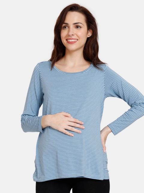 

Coucou by Zivame Blue Striped Maternity Top
