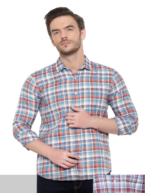 

BAWERIN Men Pack Of 2 Multicoloured Premium Tartan Checked Pure Cotton Casual Shirt, Multi
