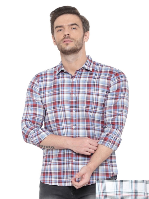 

BAWERIN Men Pack Of 2 Multicoloured Premium Tartan Checked Pure Cotton Casual Shirt, Multi