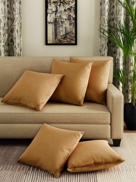 

HOUZZCODE Set of 5 Brown 16" x 16" Square Cushion Covers
