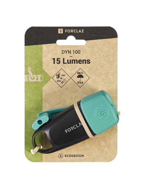 

FORCLAZ By Decathlon Black & Green Solid Pocket Torch Light