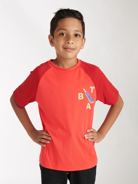 

FLX By Decathlon Boys Red Printed Short Sleeves Round Neck T-shirt