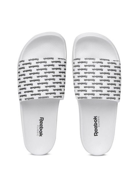 

Reebok Classic Unisex White Slide Printed Flip-Flops