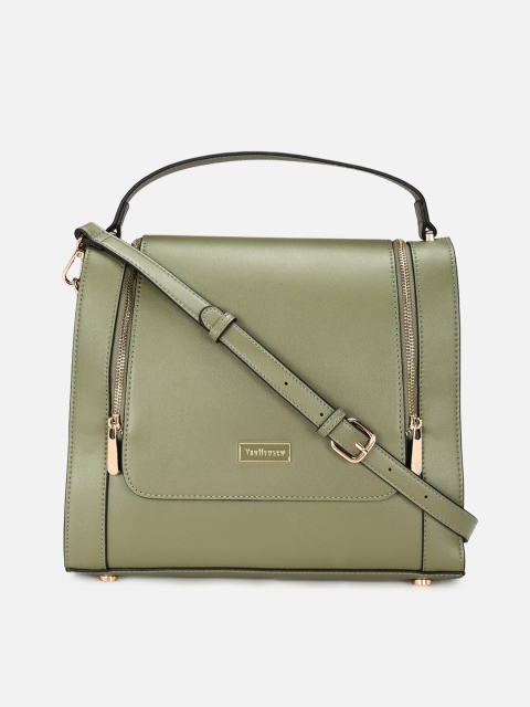 

Van Heusen Woman Women Green PU Structured Satchel