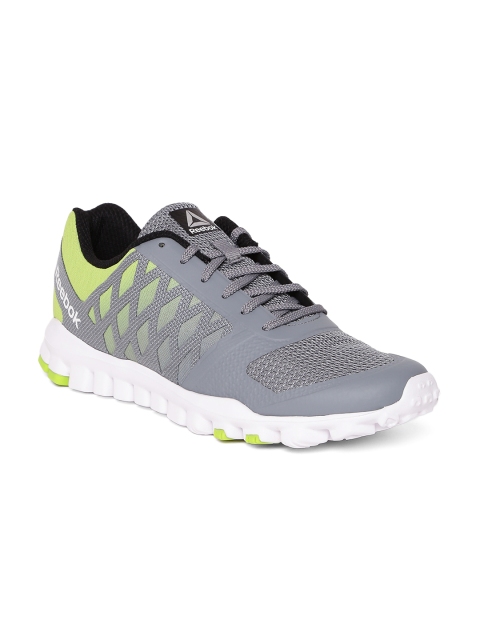 

Reebok Men Grey & Lime Green Realflex Training Shoes